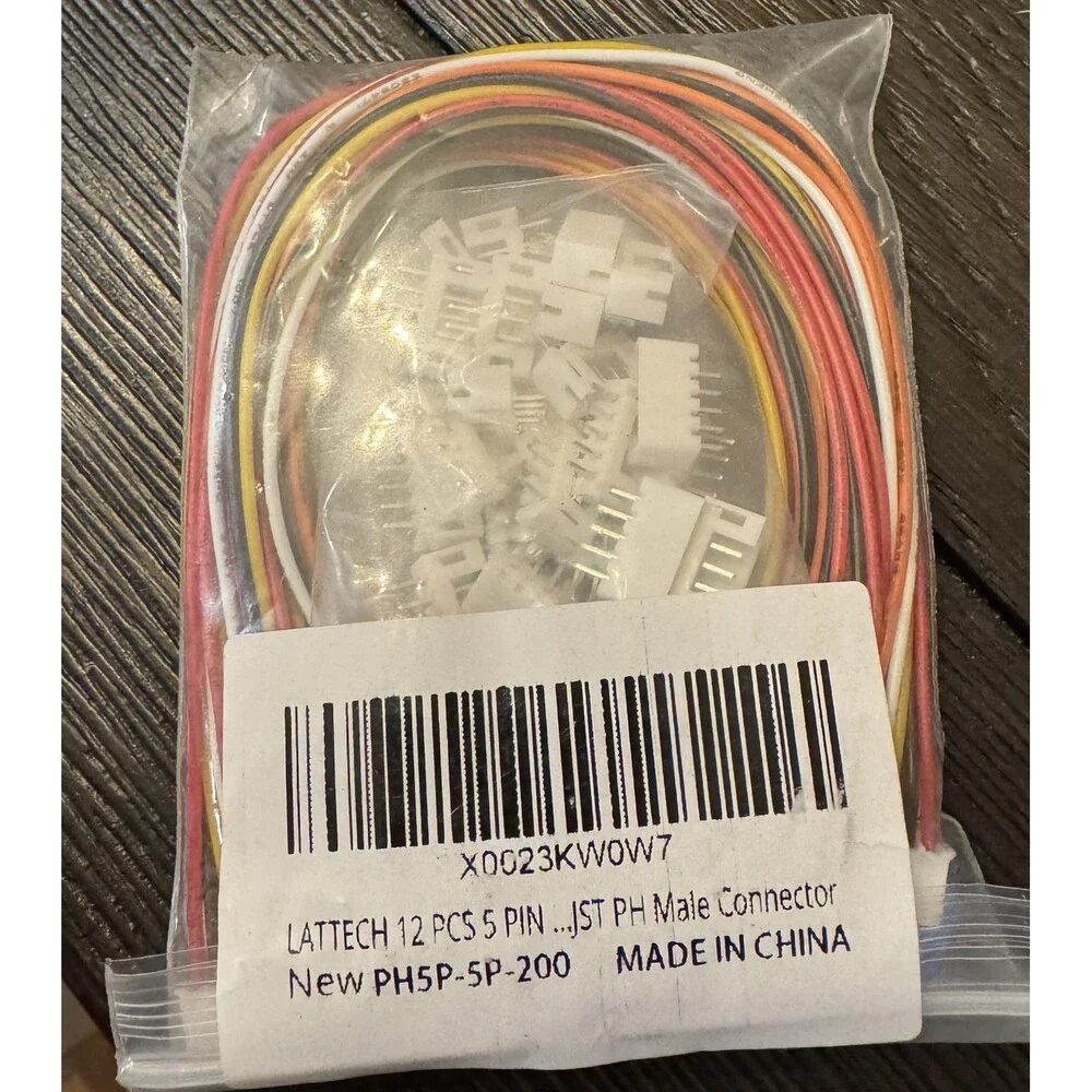 ST PH 2.0mm 6Pin Plug Connector JST PH 2.0mm Pitch 6 Pin Male Female Connector
